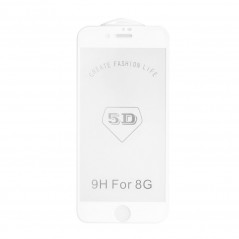 5D Full Glue for Apple iPhone 8 Tempered glass White