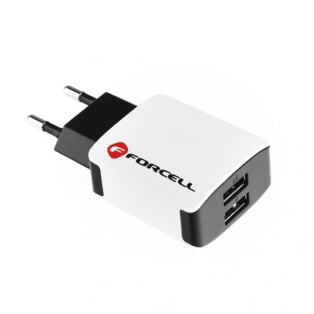 Travel Charger Universal 2A with 2xUSB White