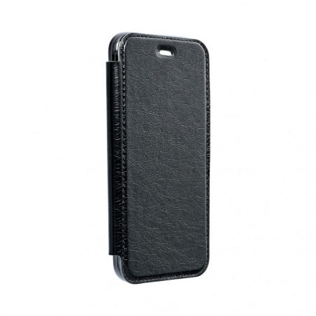 ELECTRO BOOK for Samsung Galaxy M11 FORCELL Case of 100% natural leather & TPU Black