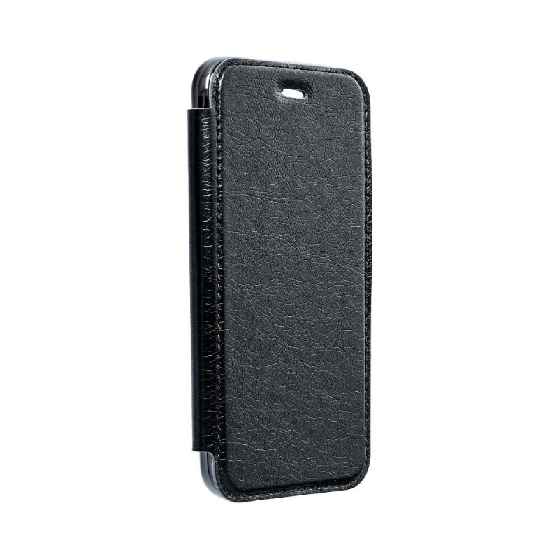 ELECTRO BOOK for Samsung Galaxy A42 5G FORCELL Case of 100% natural leather & TPU Black