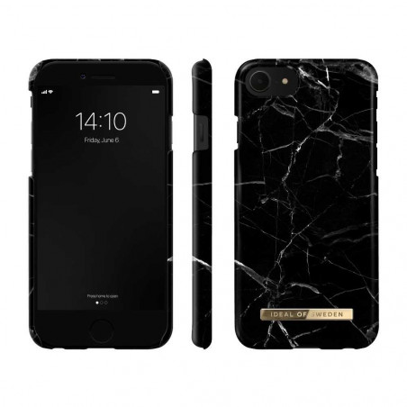 Marble case Fashion for Apple iPhone 8 iDeal of Sweden cover TPU Black