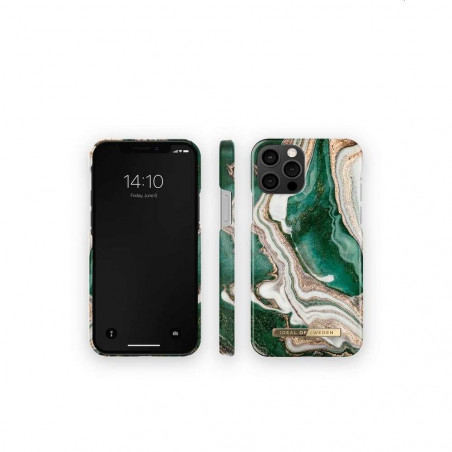 Golden Jade Marble for Apple iPhone 12 Pro iDeal of Sweden cover TPU Multicolour