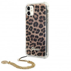 Leopard + zlatá retiazková rukoväť for Apple iPhone 11 GUESS Cover Gold
